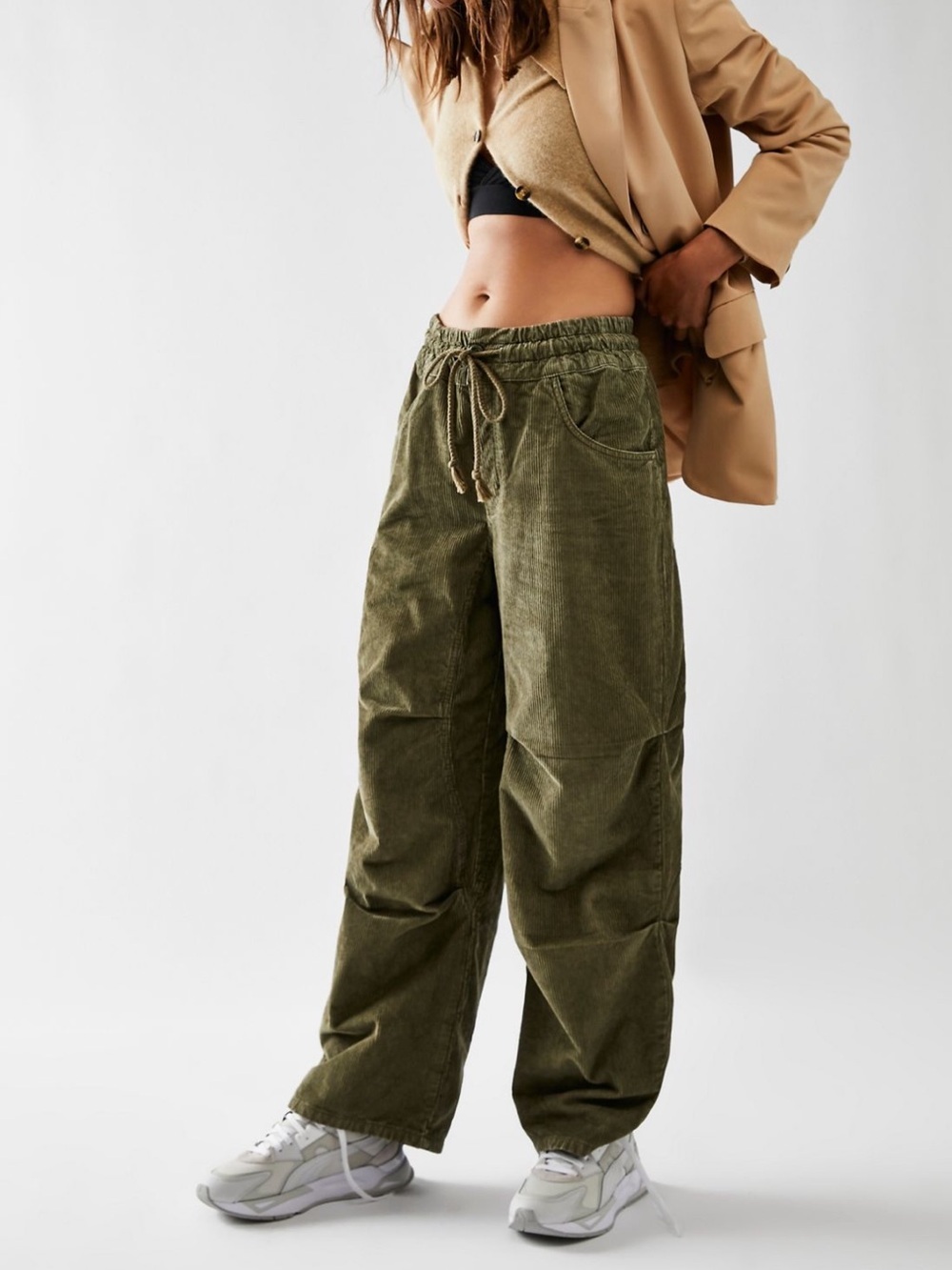 We The Free Modern Love Pull-On Cord Jeans Pants Corduroy Bottoms Drawstring